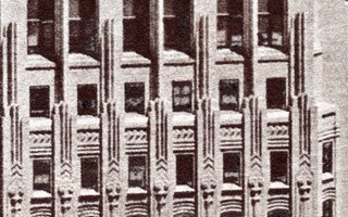 detail of Shell Building photogravure by A.E. Graves