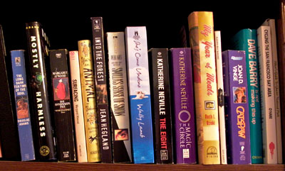 photographs of my books on a shelf