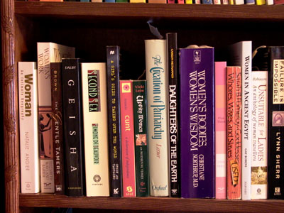 photographs of my books on a shelf