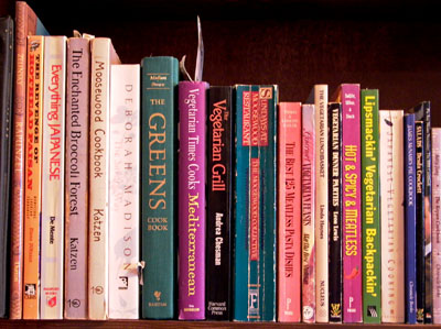 photographs of my books on a shelf